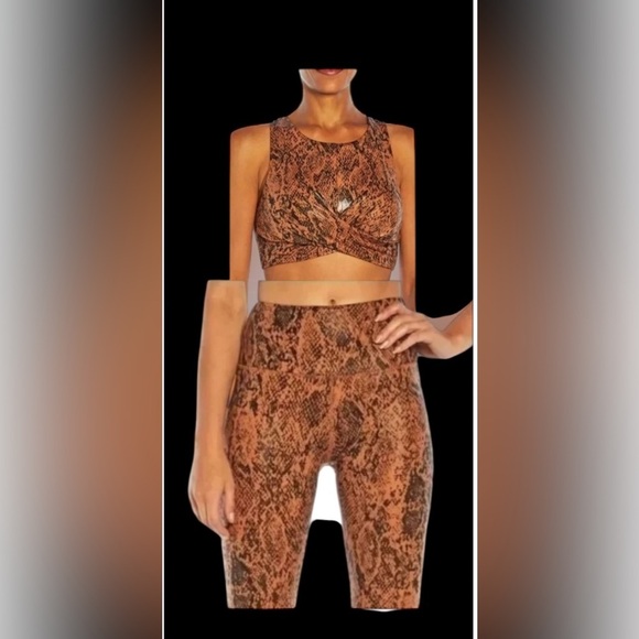 Zobha Taylor Sport Bra + High Rise Shine Legging Size L